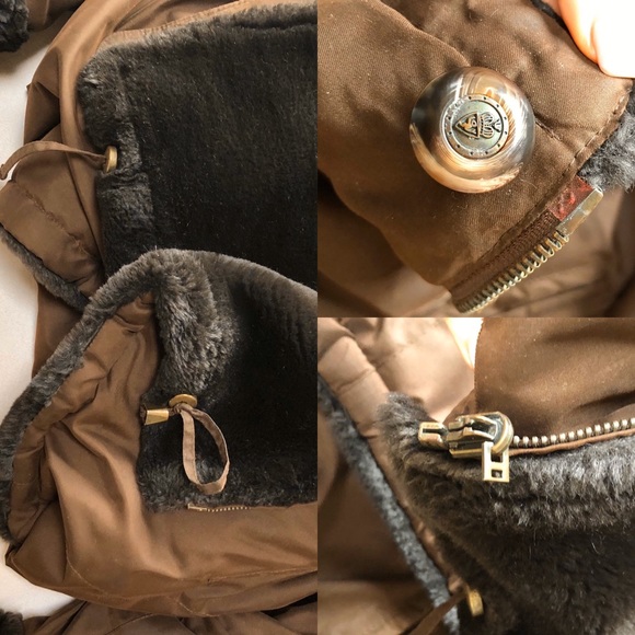 Brown Faux Fur-Lined Winter Jacket - Picture 7 of 9